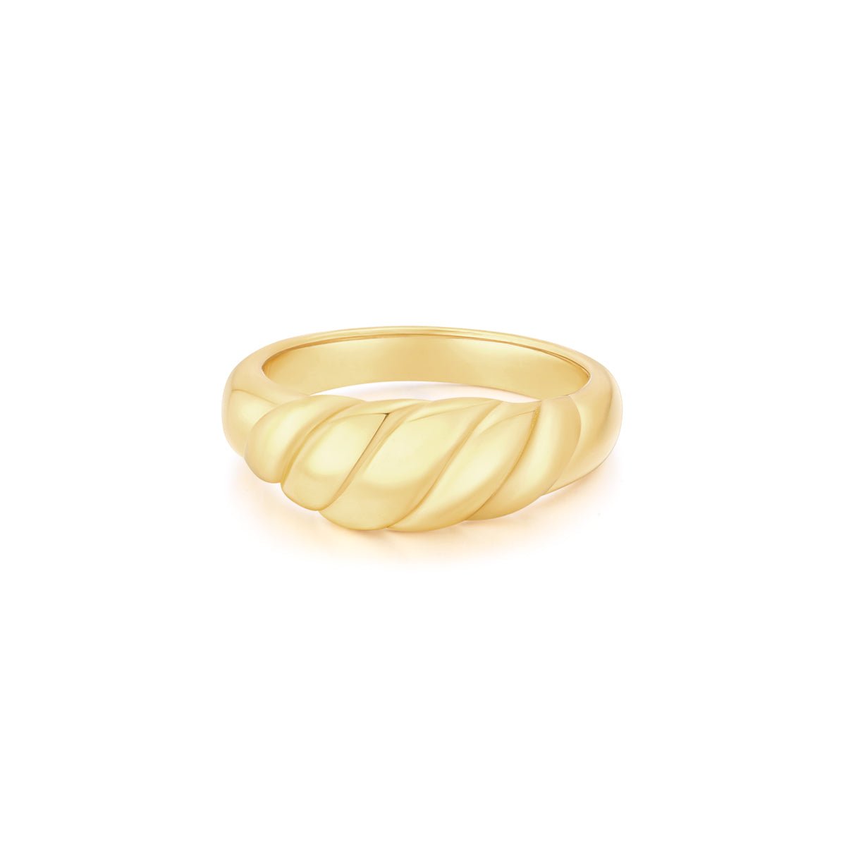 BYOU Jewelry - Small Gold Dome Crossiant Ring – BYOUJEWELRY