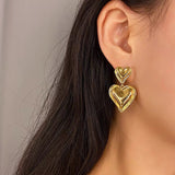 Luna Double Heart Earrings
