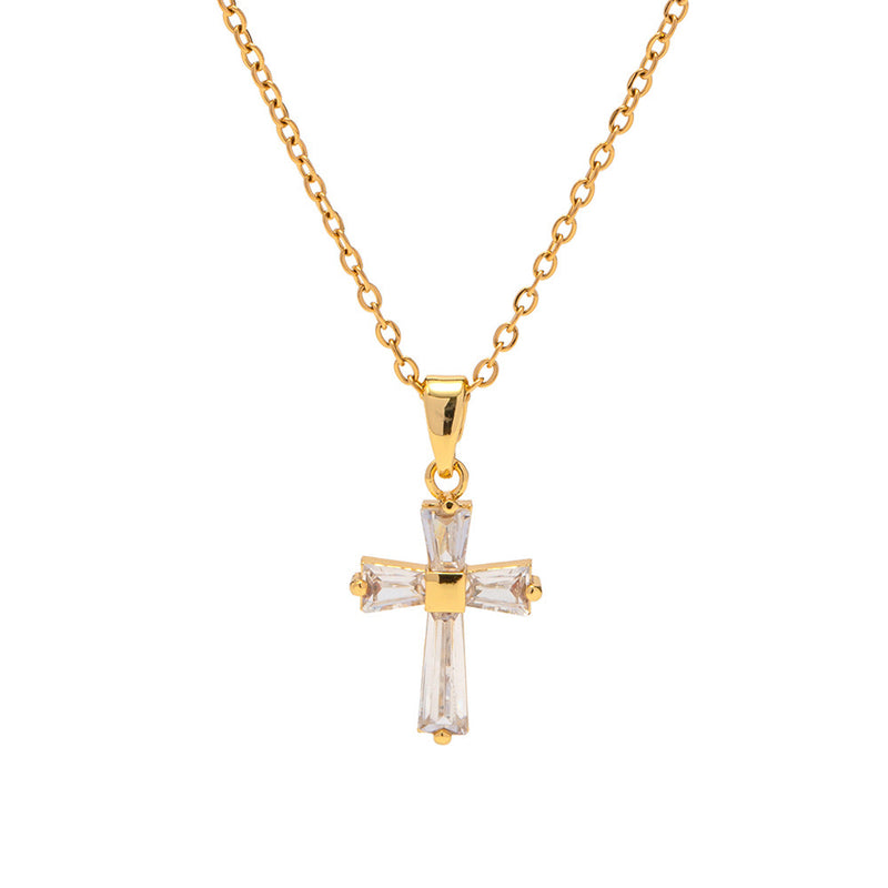 Crystal Cross  Necklace