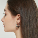Alison Hoop Earrings Silver - BYOUJEWELRY