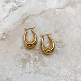 Alison Oval Hoop Earrings - BYOUJEWELRY