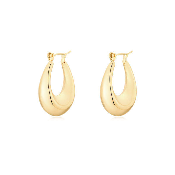 Alison Oval Hoop Earrings - BYOUJEWELRY