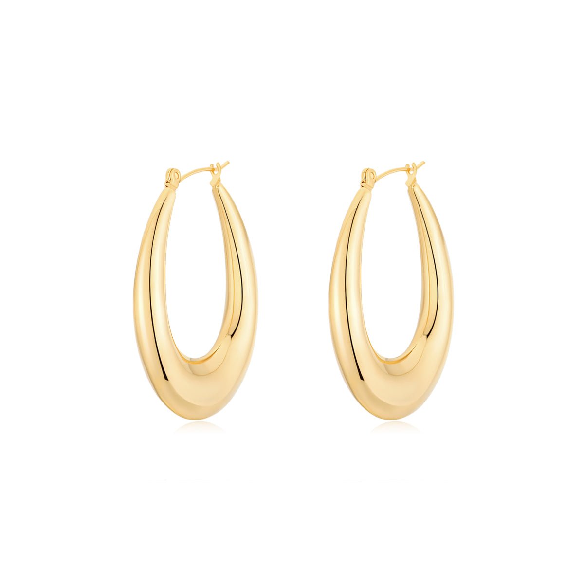 BYOU Jewelry - Claire Chunky Gold Hoop Earrings – BYOUJEWELRY