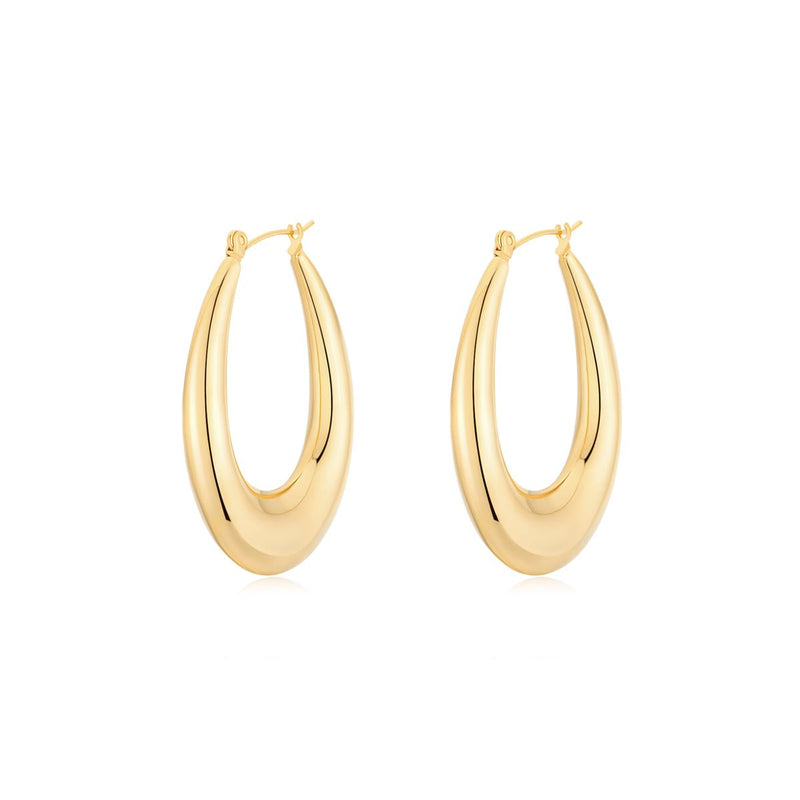 Claire Gold Hoop Earrings - BYOUJEWELRY