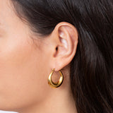 Darcey Gold Hoop Earrings - BYOUJEWELRY
