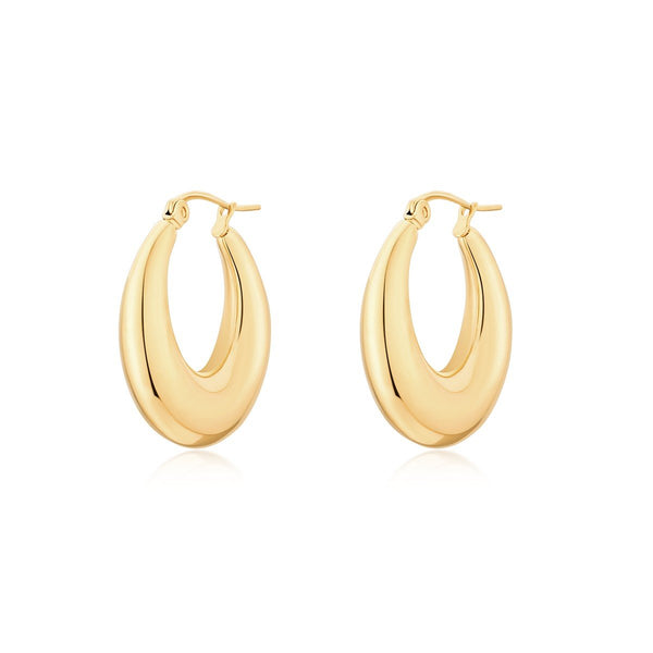 Darcey Gold Hoop Earrings - BYOUJEWELRY