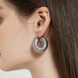 Ella Hoop Earrings Silver - BYOUJEWELRY