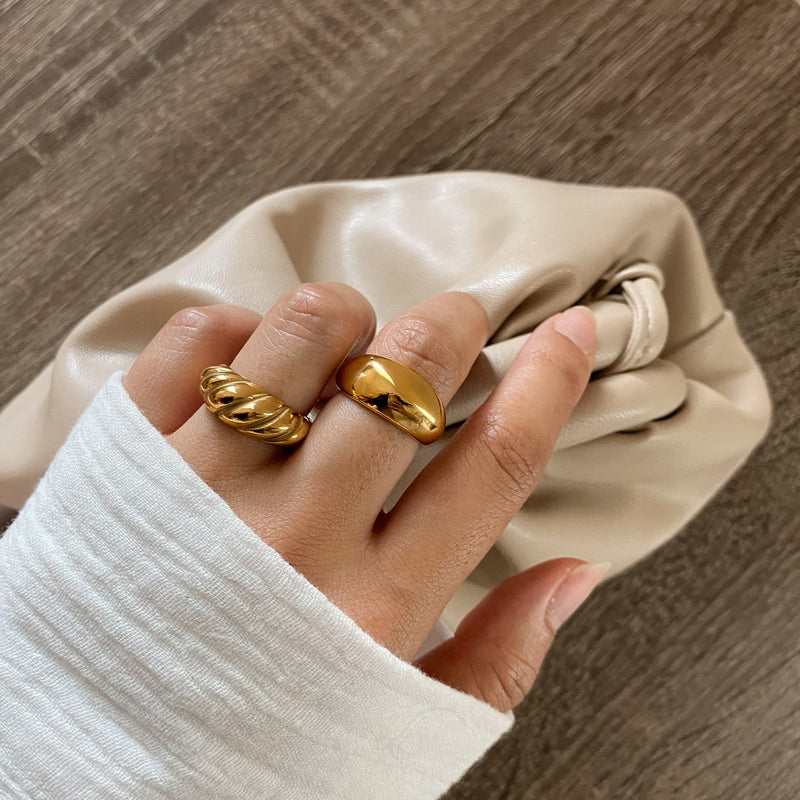 Gold Dome Ring - BYOUJEWELRY