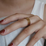 Gold Simple Wide Band - BYOUJEWELRY