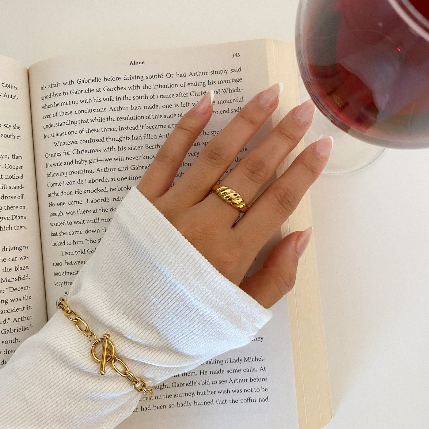 BYOU Jewelry - Small Gold Dome Crossiant Ring – BYOUJEWELRY