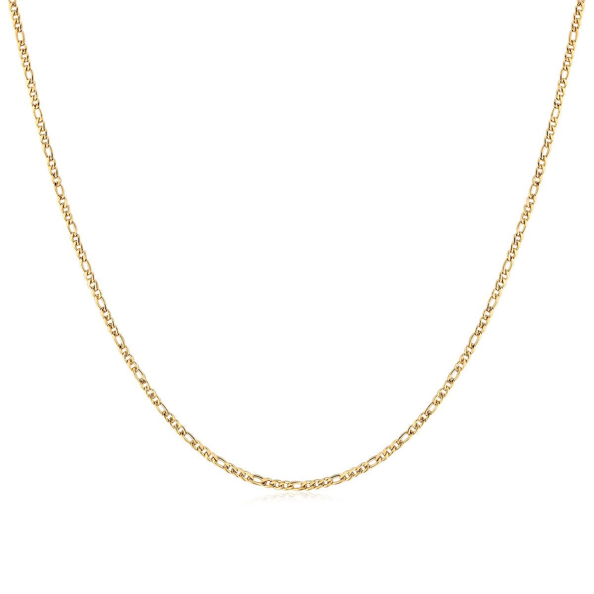 BYOU Jewelry - Sophie Gold Dainty Thin Figaro Chain Necklace – BYOUJEWELRY