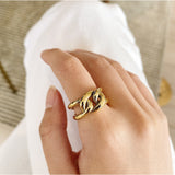Zelle Gold Chunky Ring - BYOUJEWELRY